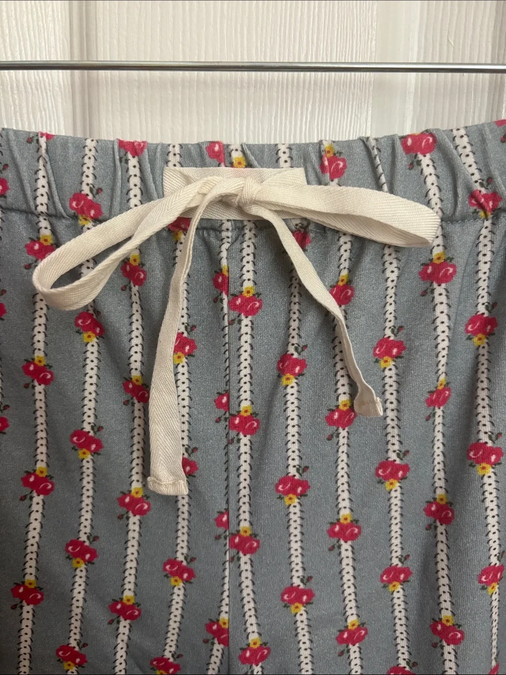 Lalide a Paris Pajamas Georgia blue/grey floral print. Refined & ultra sz Small